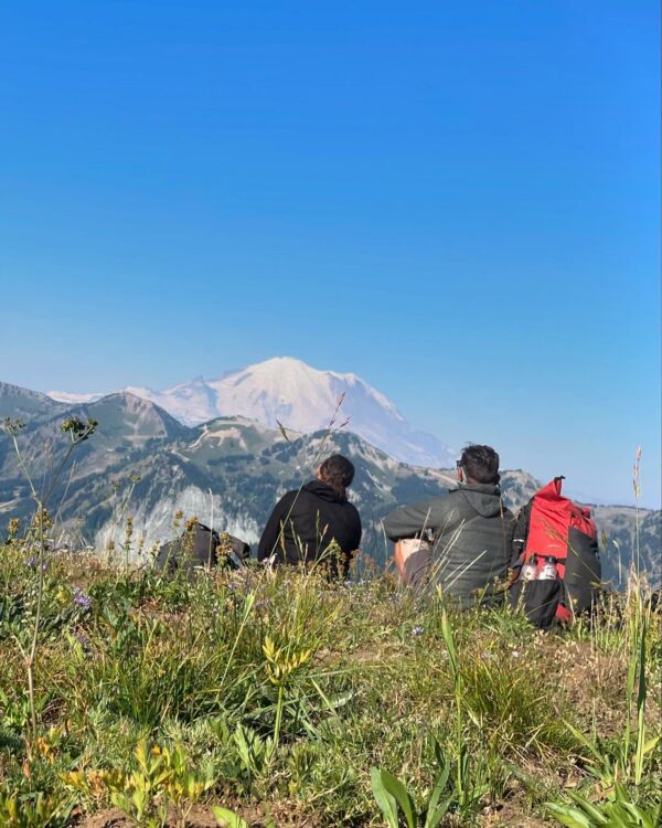 Mt Rainer, Esmé and me. 